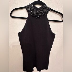 INC International Concepts Black Silk Blend top